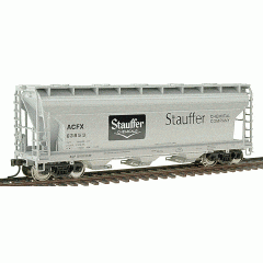 Trainman 944 - Vagão Covered  Hopper Stauffer Chemical # 63858 (cinza, preto)