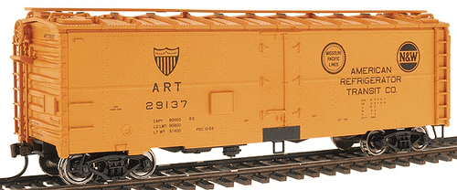 Walthers 932-2581 General American 40' Meat Reefer - ART American Refrigerator Transit - MP - N&W #29085 - #29192 Escala HO     (SEM CAIXA)